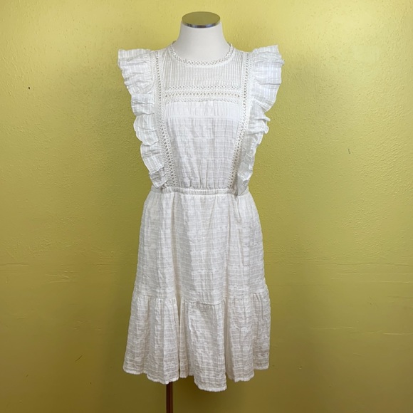 wild fable Dresses & Skirts - Wild Fable Target white prairie mini dress size S